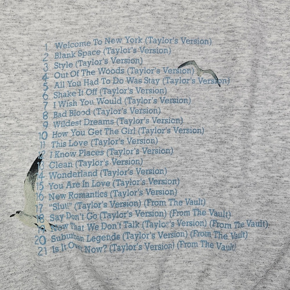 Taylor Swift 1989 Spotify Fans First Crewneck Sweatshirt Womens XS Tracklist - Picture 5 of 7